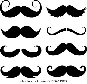 black mustache templates of different styles