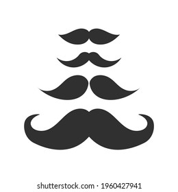 Black mustache vector in Happy Father's Day isolated on white background, Vector illustration EPS 10