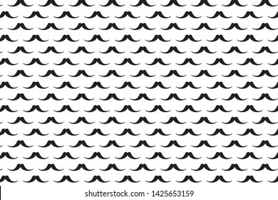 black mustache vector pattern design for textile printing, creativity and art