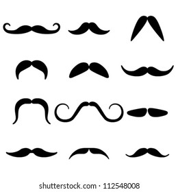 black mustaches set