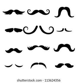 black mustaches set