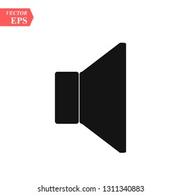 Black Mute sound Vector icon on whrite backround. EPS 10