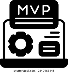Black MVP Semi Solid Icon Design
