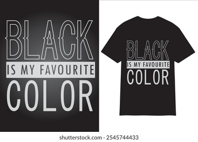 El negro es mi color favorito. Letras dibujadas a mano, tipografía de croquis. Frase motivacional escrita a mano. Eslogan de inscripción de Vector. Cartel inspirador, diseño de la camiseta, impresión, cartel