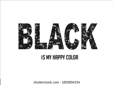 black is my happy color with sequin