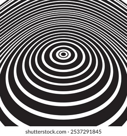  Black nad white abstract rotated lines.vortex form. Geometric art. Design element. Digital image with a psychedelic stripes.Design element for prints, web, template