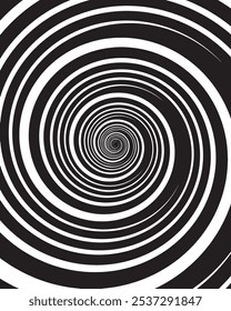  Black nad white abstract rotated lines.vortex form. Geometric art. Design element. Digital image with a psychedelic stripes.Design element for prints, web, template