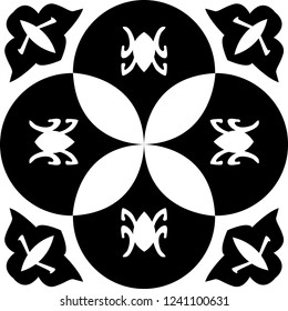 Black nad white royal pattern. The Seamless vector background