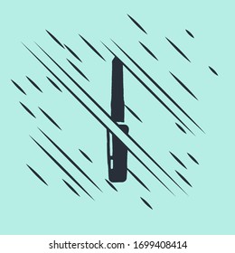 Black Nail file icon isolated on green background. Manicure tool. Glitch style. Vector Illustration
