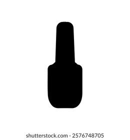 Black Nail polish silhouette vector illustration on white background.