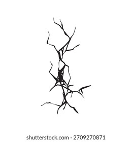 Elemento de diseño de grieta natural negro