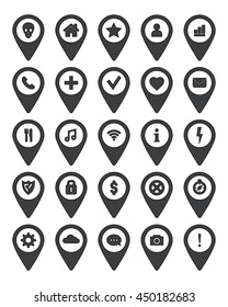 Black Navigation icon set.