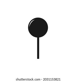black navigation pointer vector image