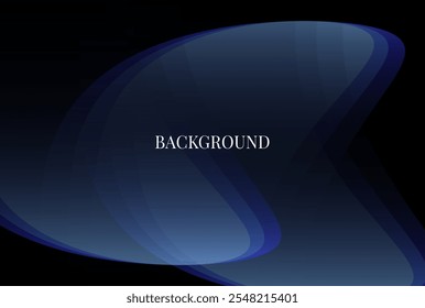 Black and navy blue abstract background with gradient objects, dynamic shapes, overlay pattern