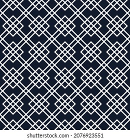 Black Navy Blue Monochrome Geometric Tartan Plaid Seamless Pattern For Background, Flannel Shirt, Texture, Textile, Cloth, Garment, Banner, Label, Wallpaper Etc. Vector Design.