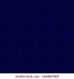 black navy blue squares under magnifying glass. Vector seamless pattern of dark repetitive background. Textile continuous print for apparel design element that can be used as a fabric swatch,. wrapping paper or optical illusion design.