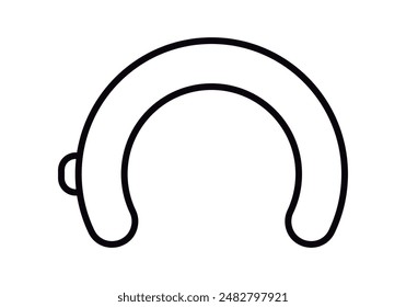 Schwarzes Hals-Float-Symbol auf weißem Hintergrund