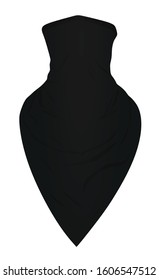 Black neck scarf. vector illustration