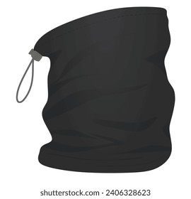 Black  neck scarf. vector illustration