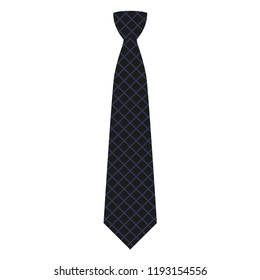 Black neck tie icon. Flat illustration of black neck tie vector icon for web design