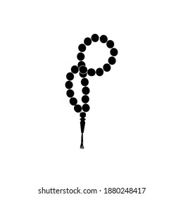 black necklace logo illustration design