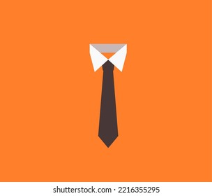 black necktie design vector isolated concept