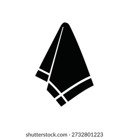 Schwarze Krawatte mit weißen diagonalen Streifen Vektorgrafik flaches Design