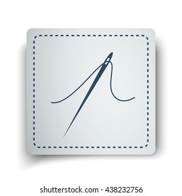 Black Needle icon on white sticker