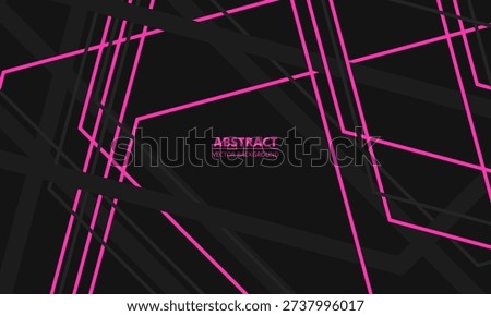 Black neon grid with abstract background, intersecting magenta lines and glowing nodes, minimalist cyberpunk aesthetic, high contrast edges and luminous intersections, dynamic rhythm suggesting music
