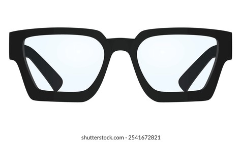 Gafas nerd negras. Ilustración vectorial