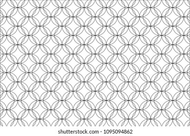 black net mesh circle pattern line abstract background design by vector