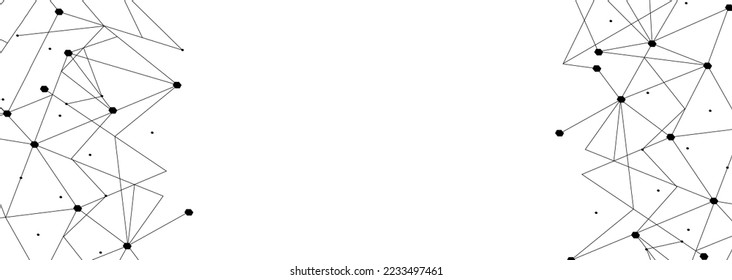 Black network. Abstract connection on white background. Network technology background with dots and lines for desktop. Ai background. Modern abstract concept. Line background, network technology