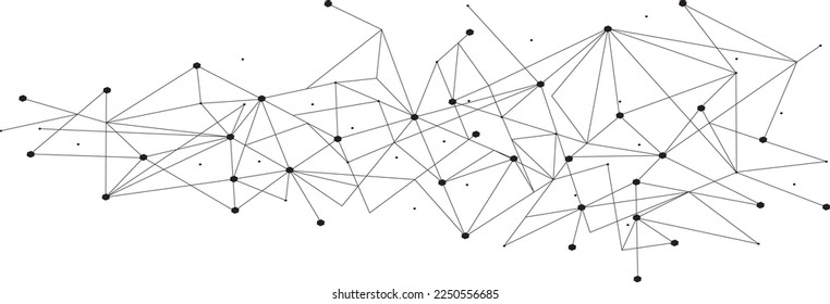 Black network. Abstract connection on white background. Network technology background with dots and lines for desktop. Ai background. Modern abstract concept. Line background, network technology