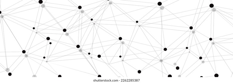 Black network. Abstract connection on white background. Network technology background with dots and lines for desktop. Ai system background. Abstract concept. Line background, network technology