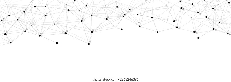 Black network. Abstract connection on white background. Network technology background with dots and lines for desktop. Ai system background. Abstract concept. Line background, network technology