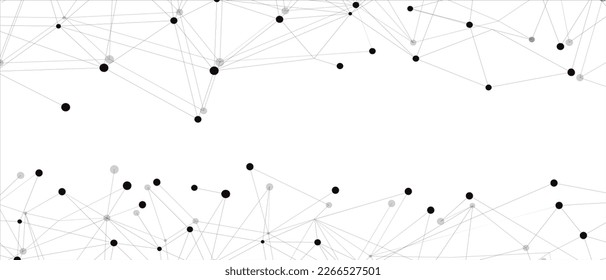 Red negra. Conexión abstracta sobre fondo blanco. Fondo de tecnología de red con puntos y líneas para escritorio. Fondo del sistema Ai. Concepto abstracto. Fondo de línea, tecnología de red