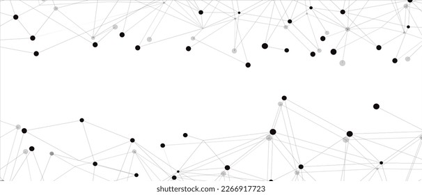 Black network. Abstract connection on white background. Network technology background with dots and lines for desktop. Ai system background. Abstract concept. Line background, network technology