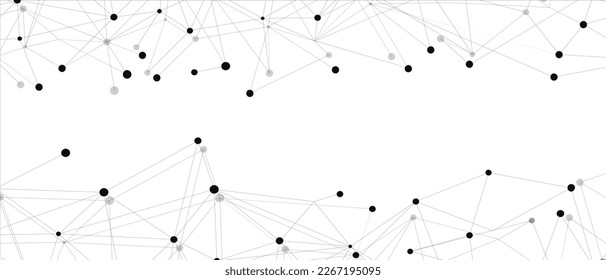 Black network. Abstract connection on white background. Network technology background with dots and lines for desktop. Ai system background. Abstract concept. Line background, network technology