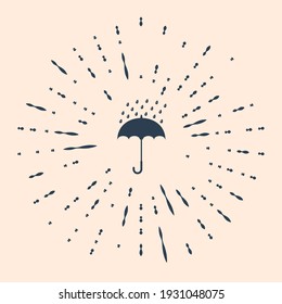 Black Network port - cable socket icon isolated on beige background. LAN port icon. Ethernet simple icon. Local area connector icon. Abstract circle random dots. Vector Illustration