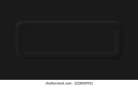 Black Neumorphism soft UI Design for Web design, Application UI and more, Blank button, Vector.