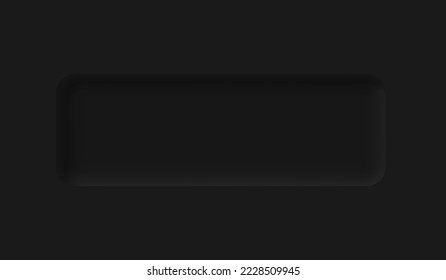 Black Neumorphism soft UI Design for Web design, Application UI and more, Blank button, Vector.