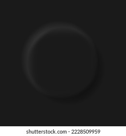 Diseño de interfaz de usuario suave de neutralismo negro para diseño web, interfaz de usuario de aplicación y más, botón en blanco, Vector.