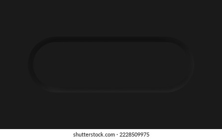 Black Neumorphism soft UI Design for Web design, Application UI and more, Blank button, Vector.