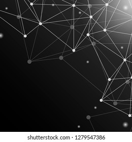 Black neural texture abstract vector