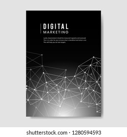 Black neural texture abstract vector