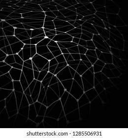 Black neural texture abstract vector
