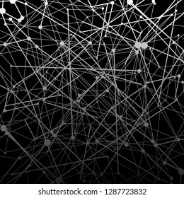 Black neural texture abstract vector