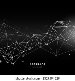 Black neural texture abstract vector