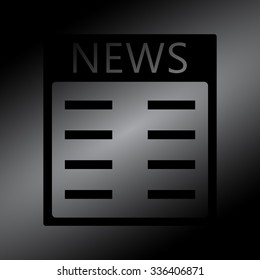Black news vector icons