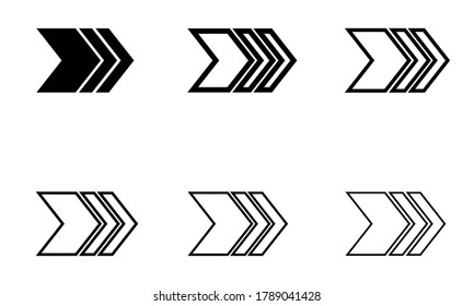 black next arrow icons vector concept with white background